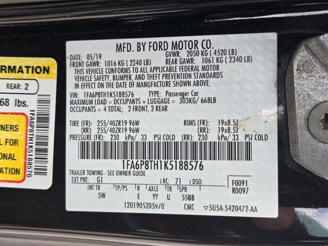 2019 Ford Mustang EcoBoost Premium