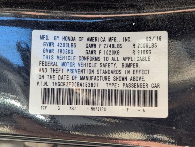 2016 Honda Accord Sedan LX