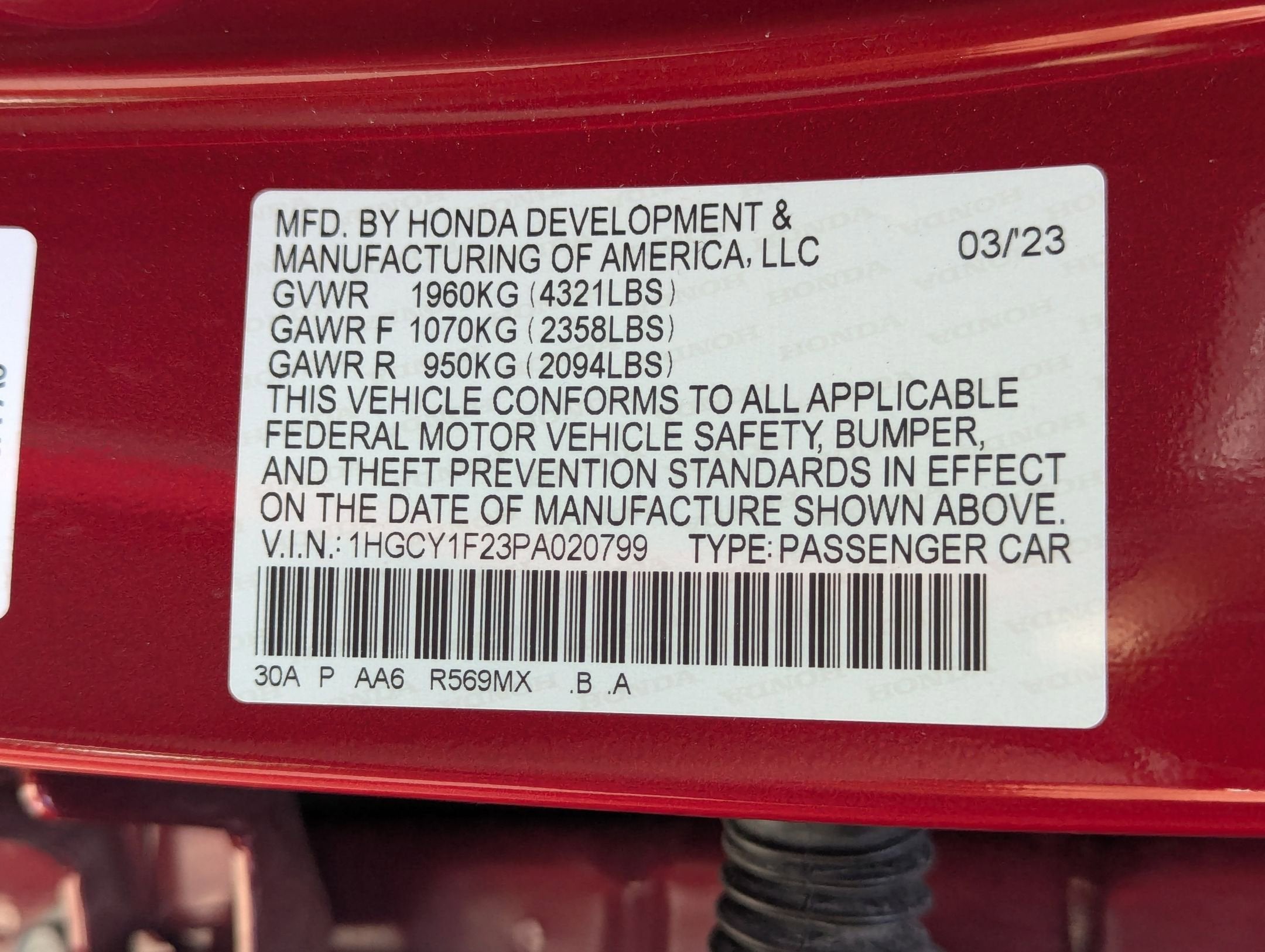 2023 Honda Accord Sedan LX