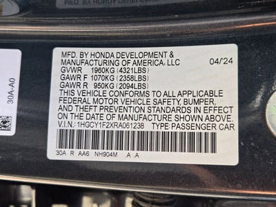2024 Honda Accord Sedan 1.5T LX