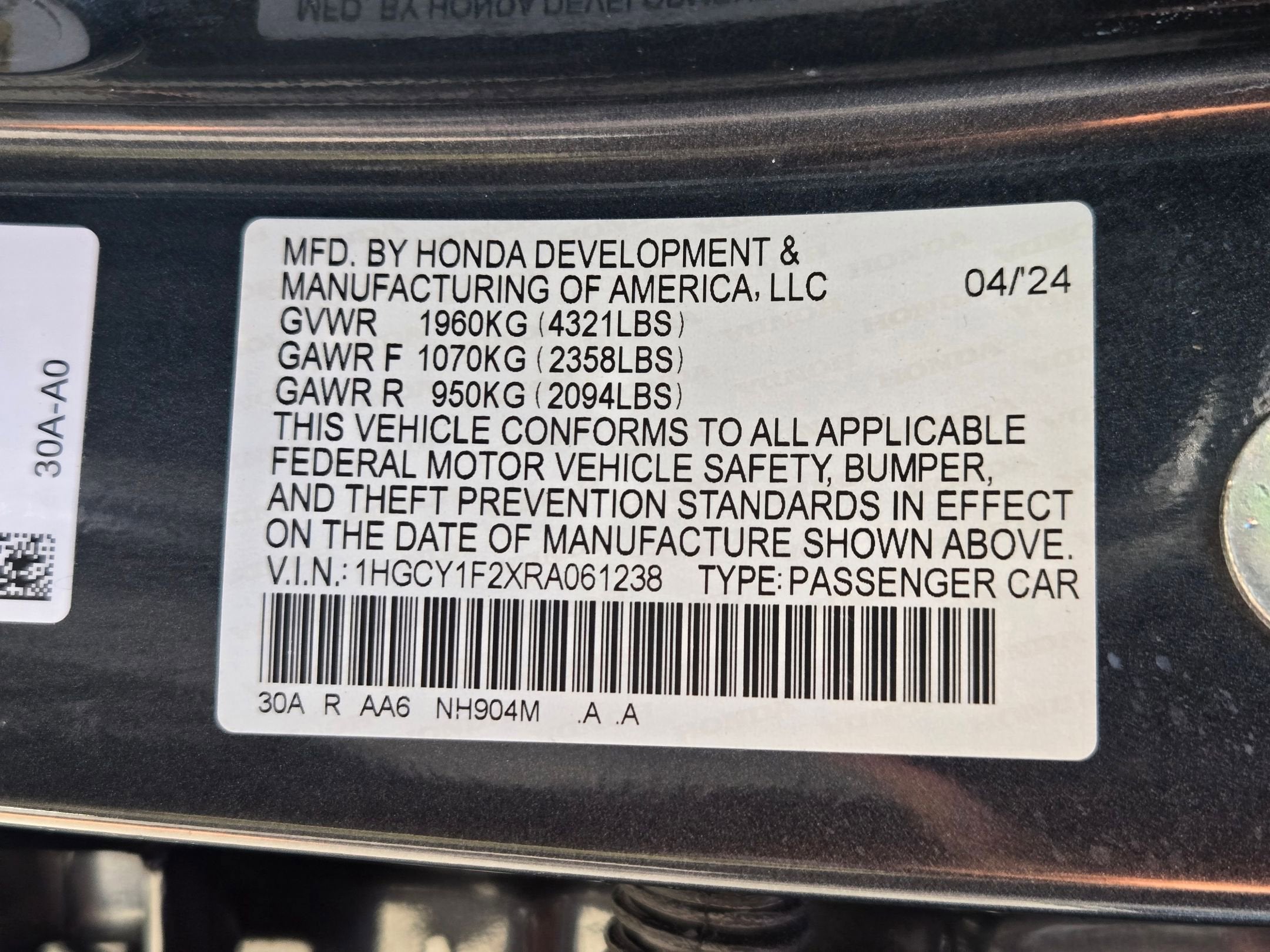 2024 Honda Accord Sedan 1.5T LX