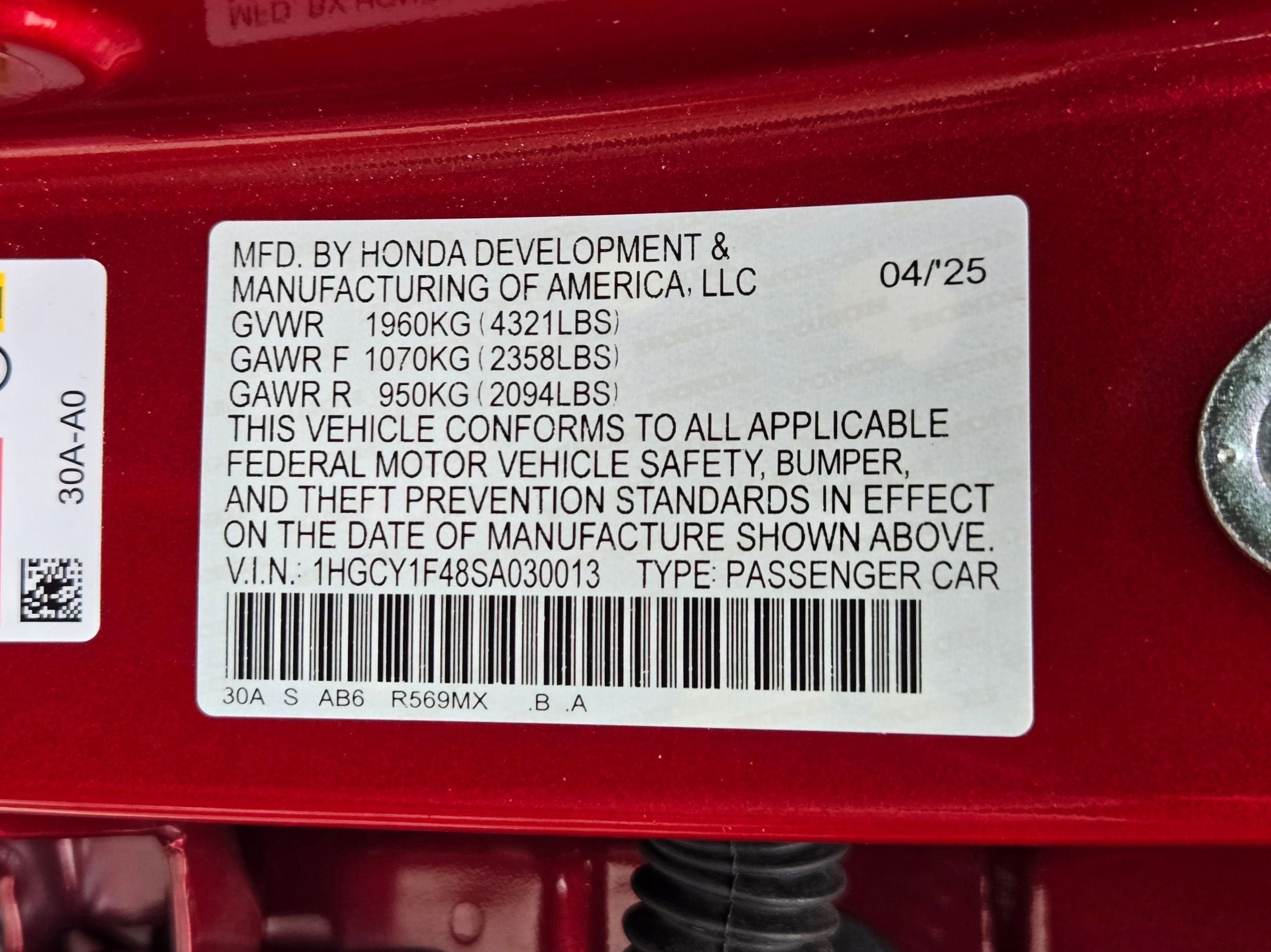 2025 Honda Accord Sedan SE