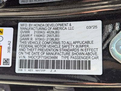 2025 Honda Accord Hybrid Sport-L