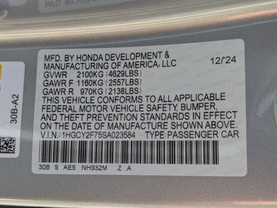 2025 Honda Accord Hybrid Sport-L