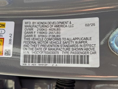 2025 Honda Accord Hybrid Sport-L