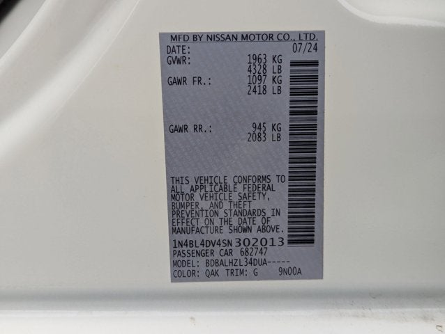 2025 Nissan Altima SV