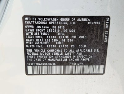 2019 Volkswagen Atlas 3.6L V6 SEL