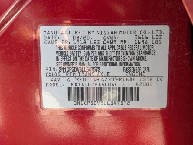 2020 Nissan Kicks SR