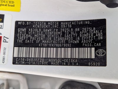 2017 Toyota Camry SE