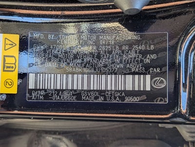 2018 Lexus ES ES 350