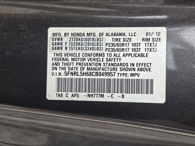 2012 Honda Odyssey EX-L