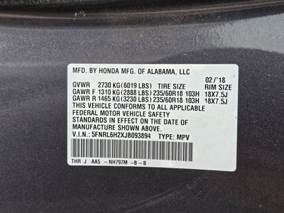 2018 Honda Odyssey LX