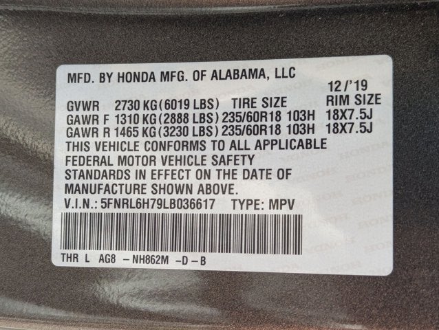 2020 Honda Odyssey EX-L