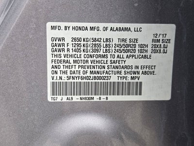 2018 Honda Pilot Elite