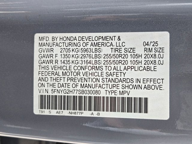 2025 Honda Pilot Touring