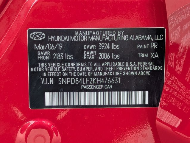 2019 Hyundai Elantra SEL