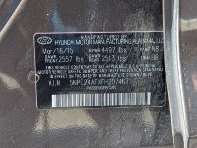 2015 Hyundai Sonata 2.4L SE