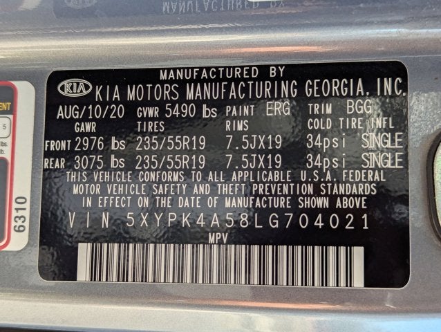 2020 Kia Sorento SX V6