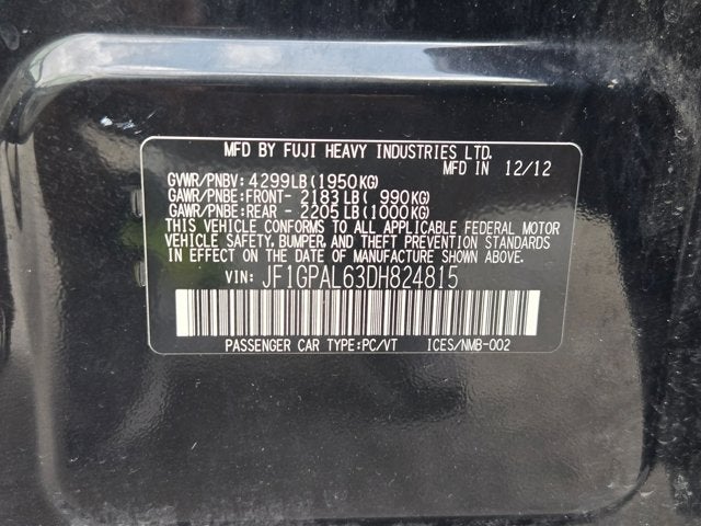 2013 Subaru Impreza Wagon 2.0i Sport Premium