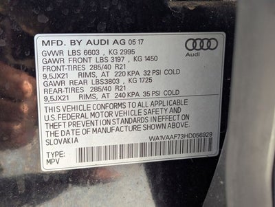 2017 Audi Q7 Prestige