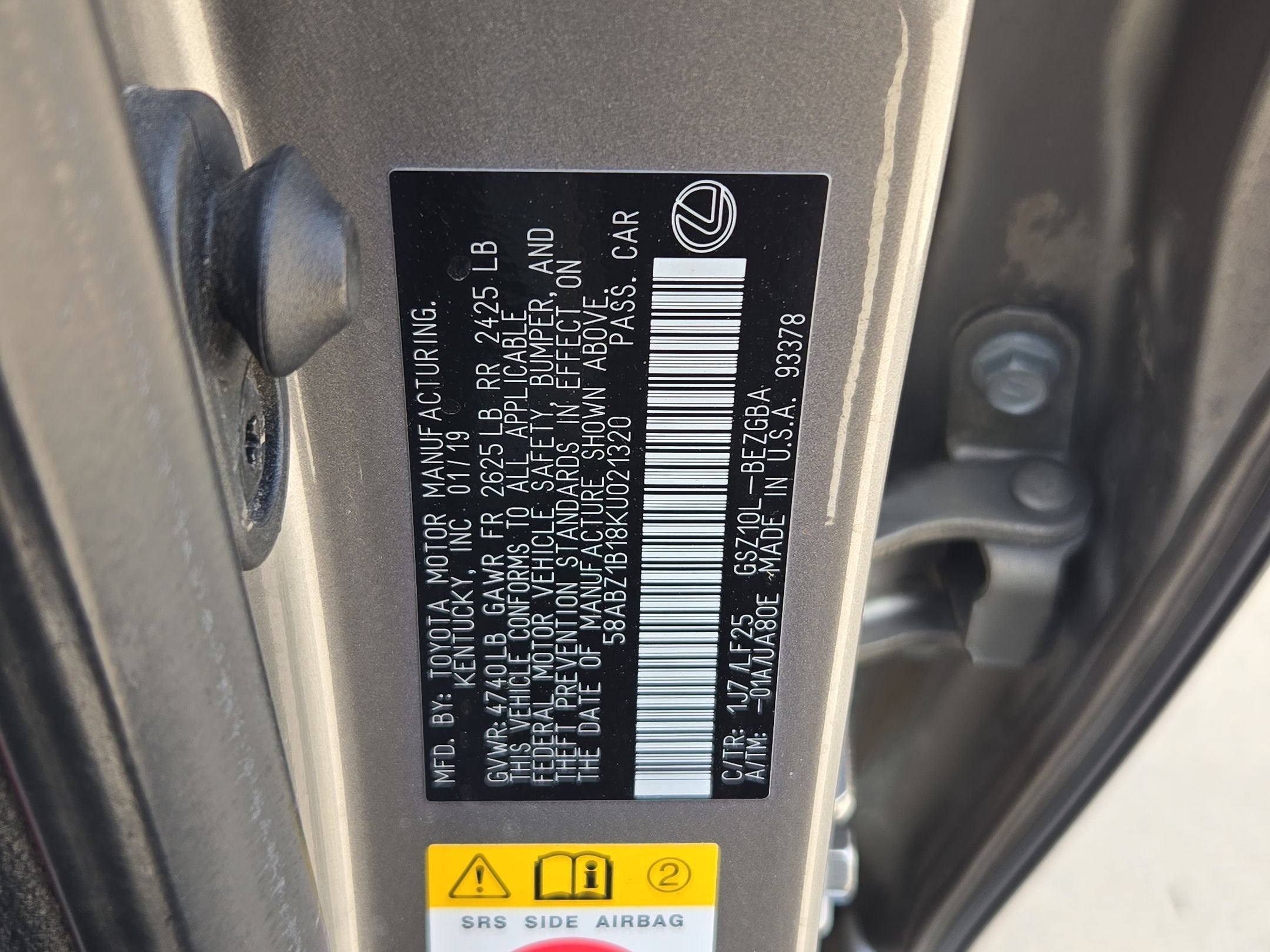 2019 Lexus ES ES 350 F SPORT