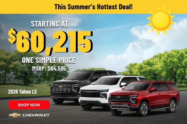 Chevrolet Tahoe sales banner