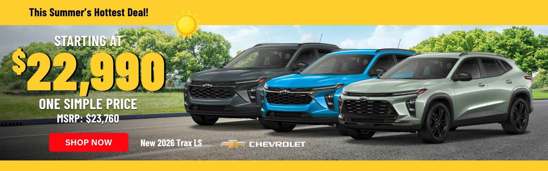 Chevrolet Trax sales banner
