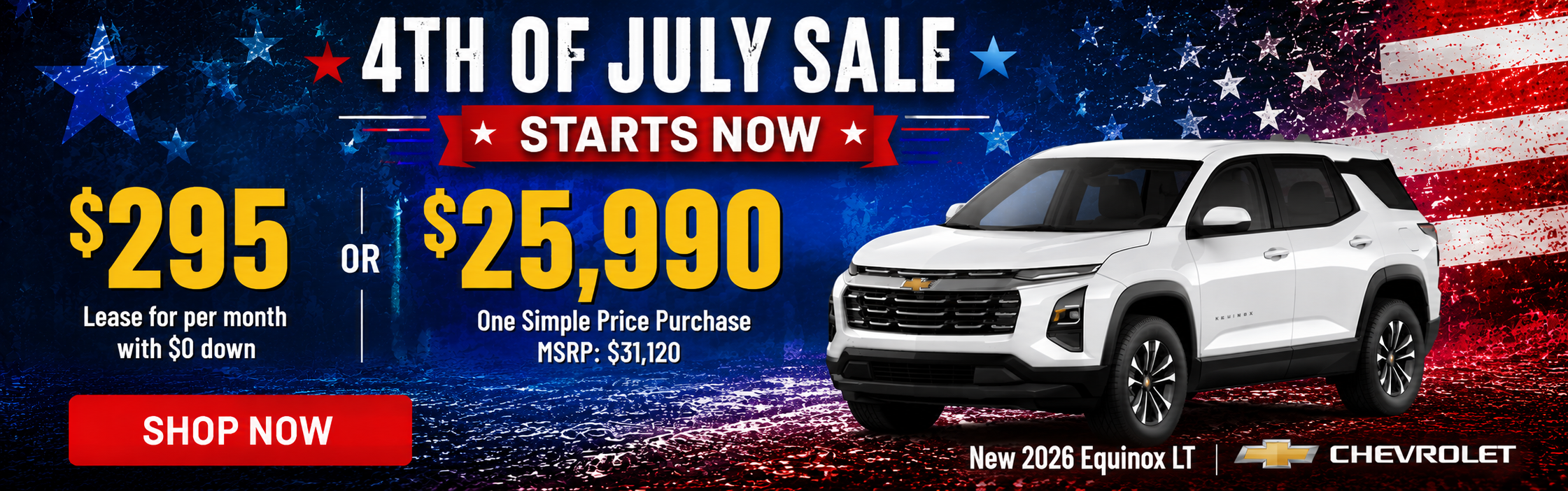 Chevrolet Equinox sales banner