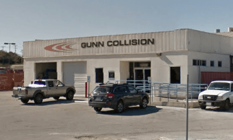 Exterior image of a Gunn Chevrolet collision center in San Antonio, TX