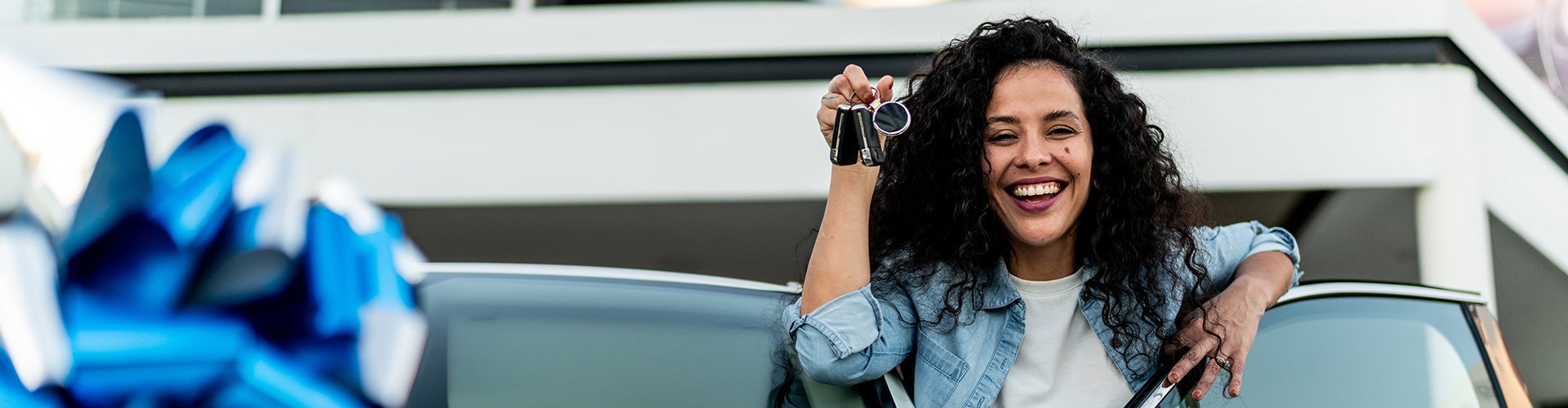 Customer presenting her keys